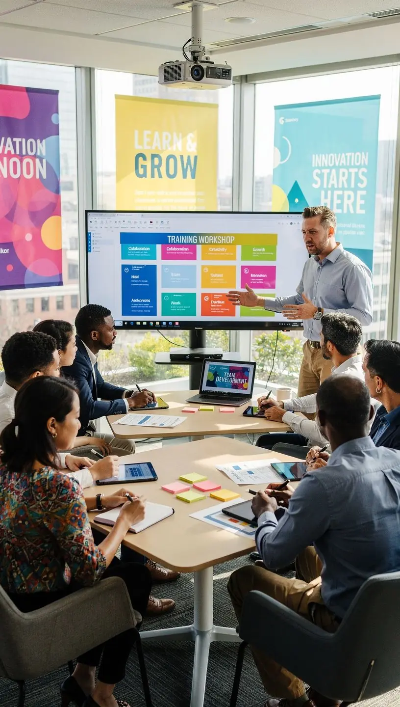 Recepcja z jasnymi kolorami, roślinami i przyjaznym personelem gotowym do pomocy.