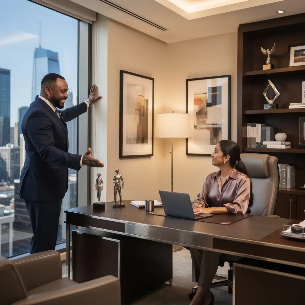 Przytulny kącik do odpoczynku z kanapami i strefą relaksu dla pracowników.